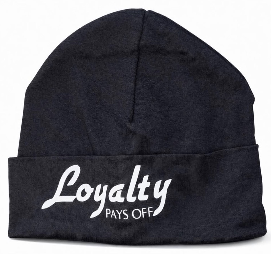 Loyalty Pays Off™ Script Beanie – Black