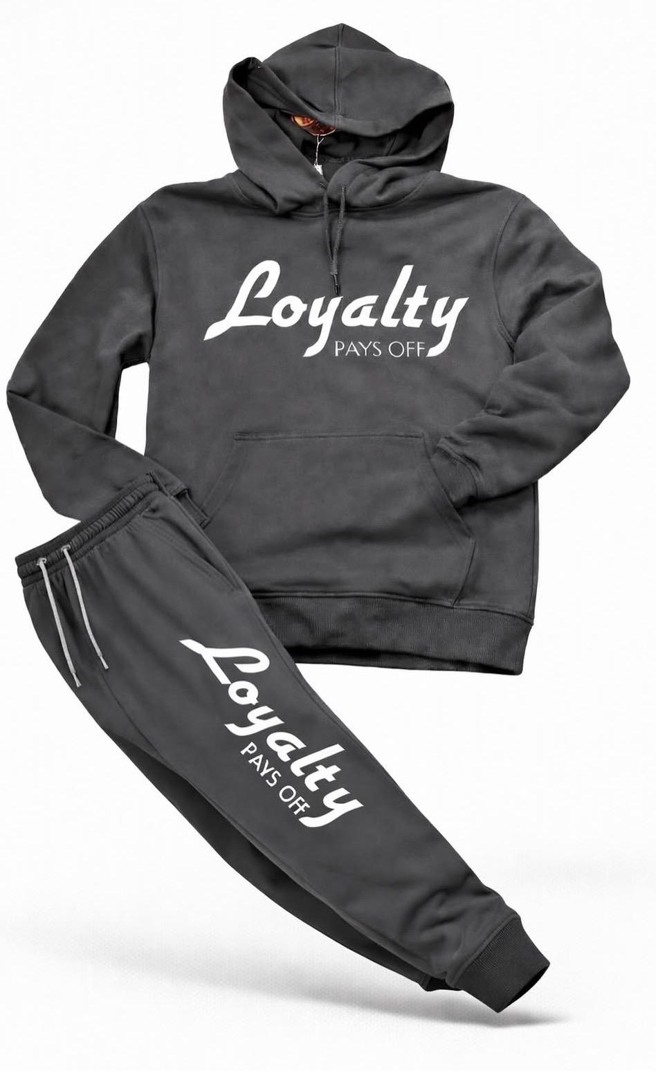 Loyalty Pays Off™ Charcoal Hoodie & Jogger Set