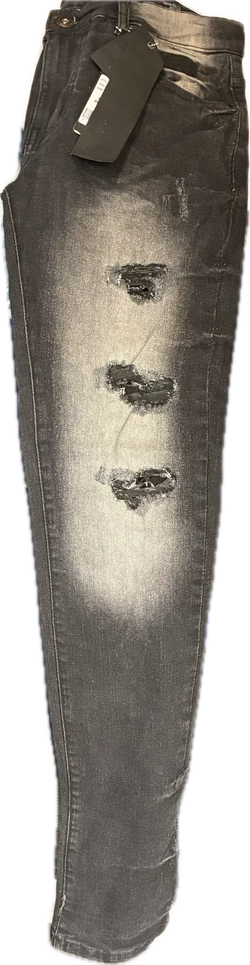 LPO Distressed Black Denim
