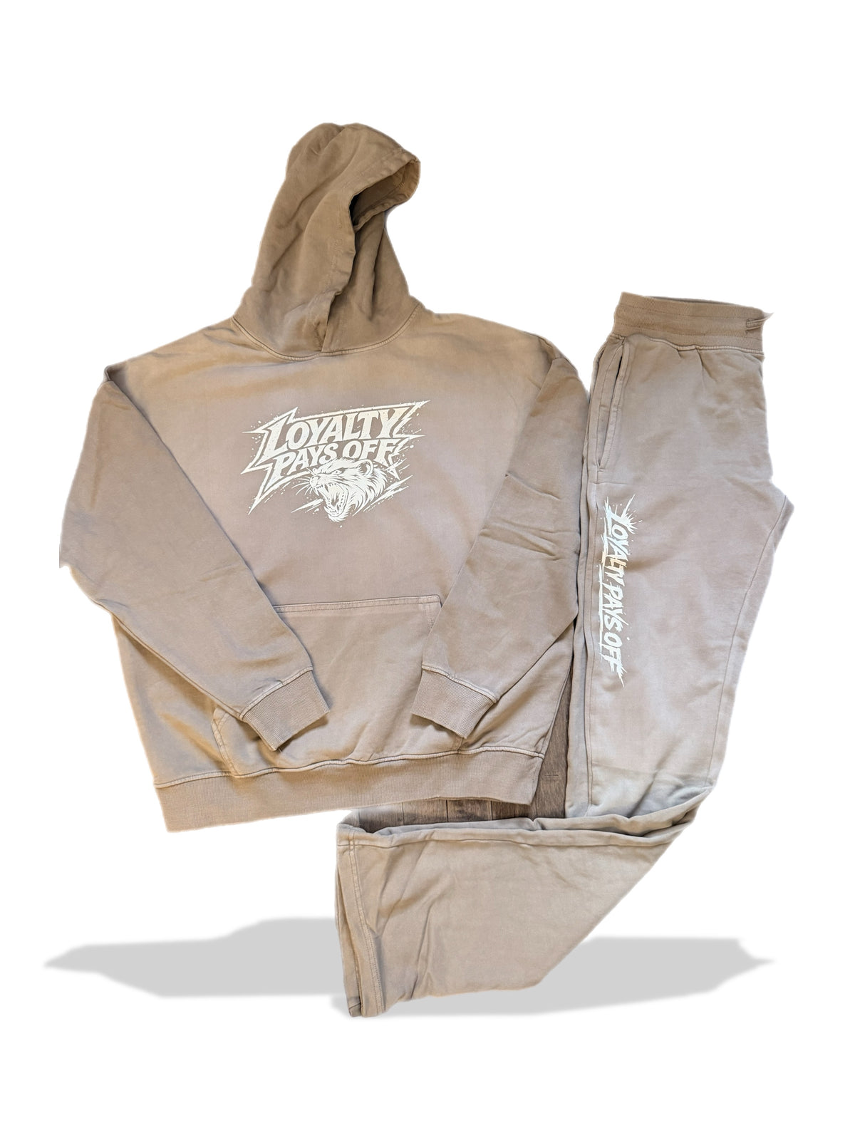Mongoose Signature Hoodie & Jogger Set – Sand