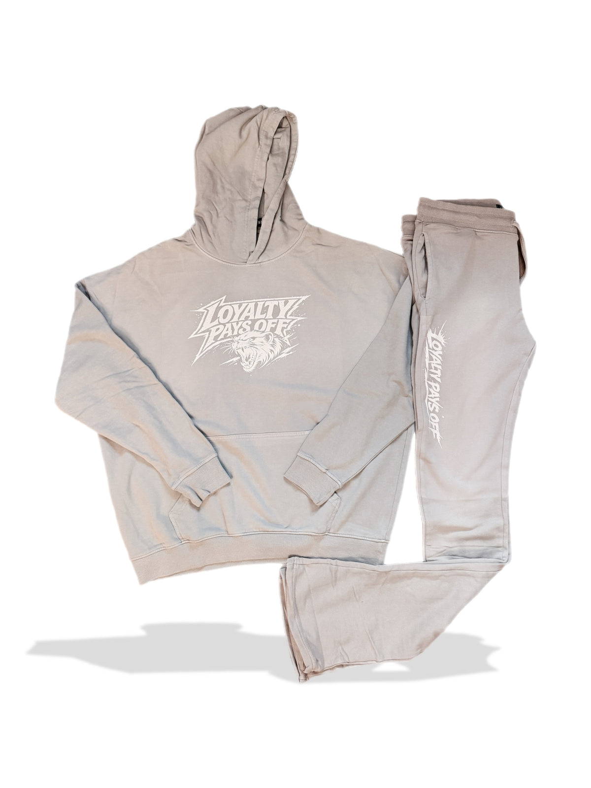 Mongoose Signature Hoodie & Jogger Set – Stone Gray